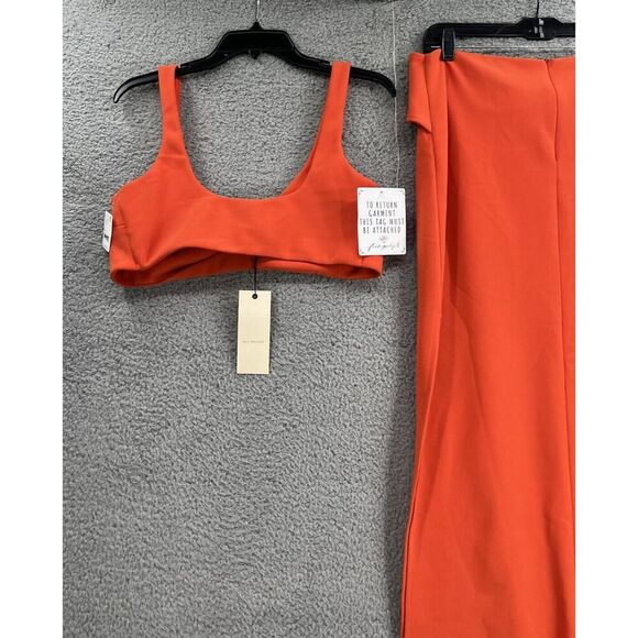 BEC & BRIDGE CLOVER TOP & MIDI SKIRT SET NECTARINE ORANGE SIZE 12 NEW - Picture 4 of 12